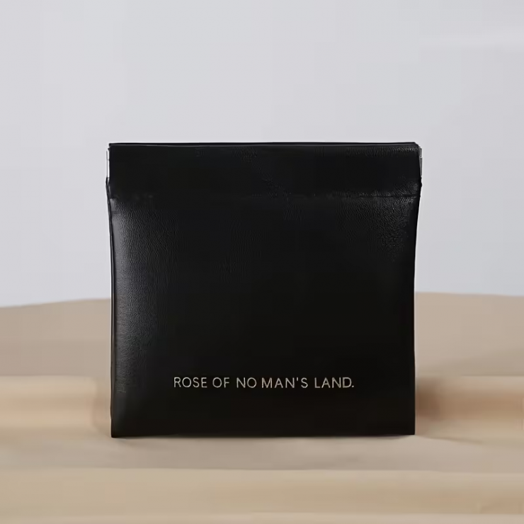 Geanta cosmetica cu magnet, neagra, 12x12 cm — fotografia 3