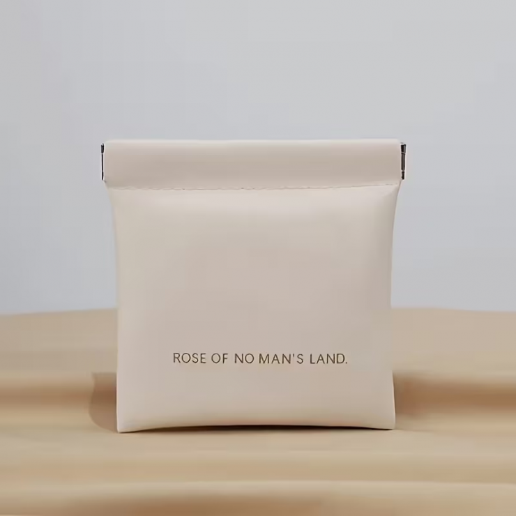 Geanta cosmetica cu magnet, bej, 12x12 cm — fotografia 3