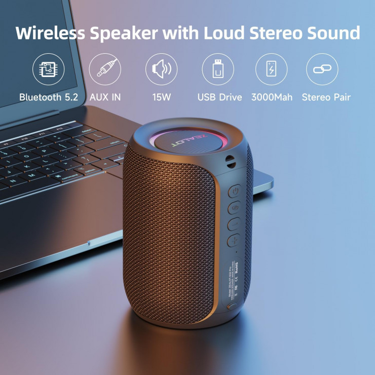Boxa portabila wireless Zealot S32 — fotografia 5