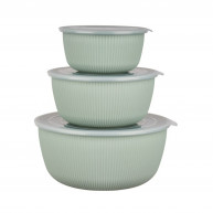 Boluri - caserole Gondol, rotunde, capace transparente, set 3 buc