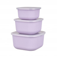 Boluri Gondol Plastik, patrate, capace transparente, set 3 buc