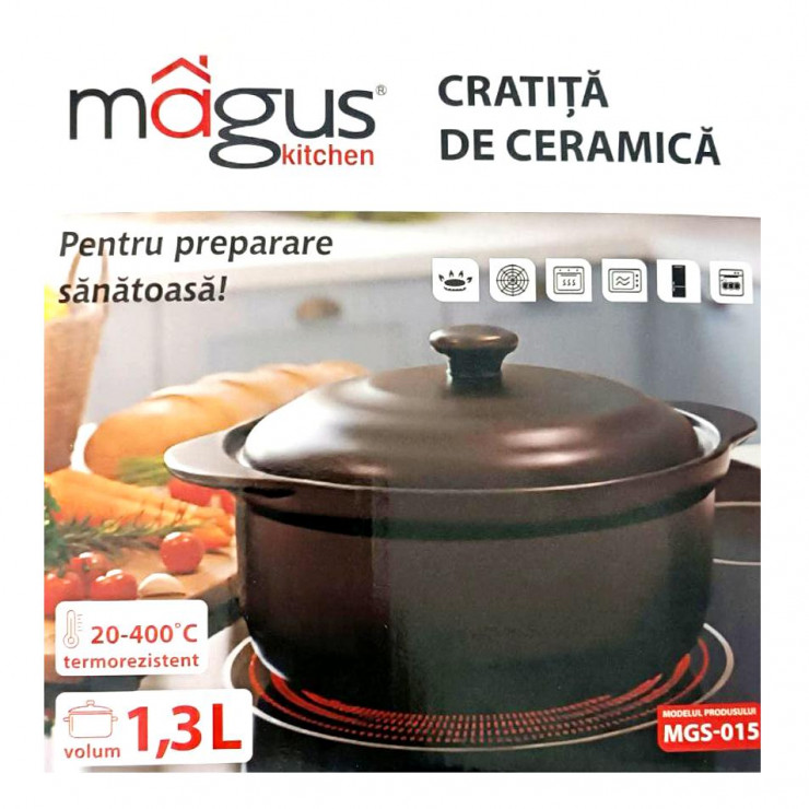 Cratita din ceramica Magus, 1.3 L, MGS015 — fotografia 4