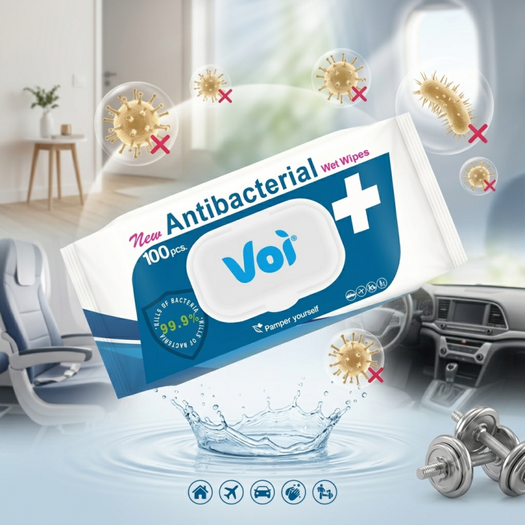 Servetele umede antibacteriene 100 buc