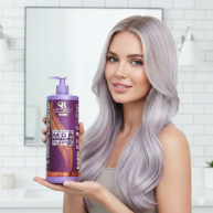 Șampon pentru neutralizarea nuanțelor galbene SHINY Beauty 500ml