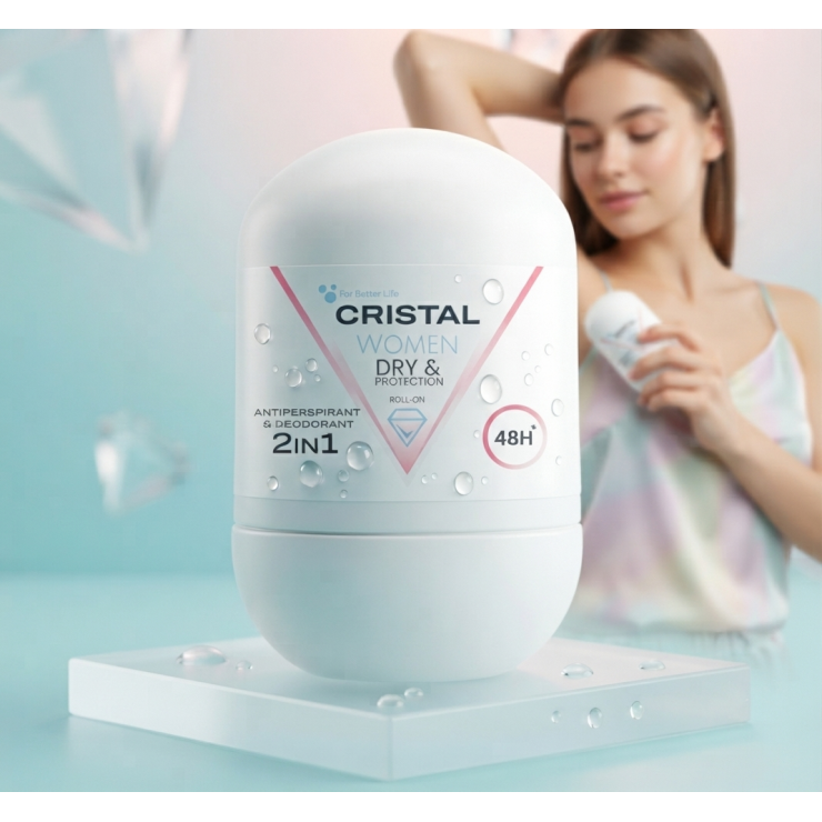 Antiperspirant CRISTAL women, Dry&Protection 48h, For Better Life, 50 ml