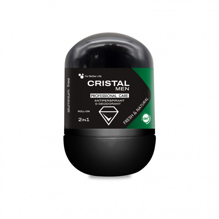 Antiperspirant CRISTAL men, Fresh&Natural, 48h, For Better Life, 50 ml — fotografia 2