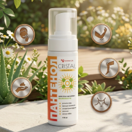 Cremă spumantă, hidratanta CRISTAL Panthenol, 150 ml