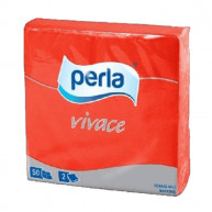 Servetele Perla Vivace Red, 33x33cm, 2 straturi, 50 buc