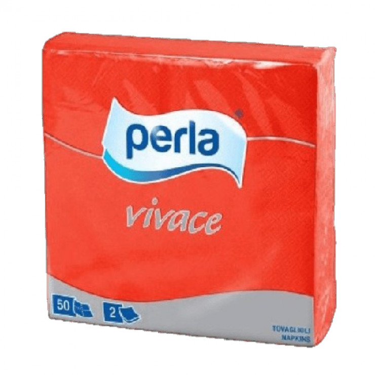 Servetele Perla Vivace Red, 33x33cm, 2 straturi, 50 buc