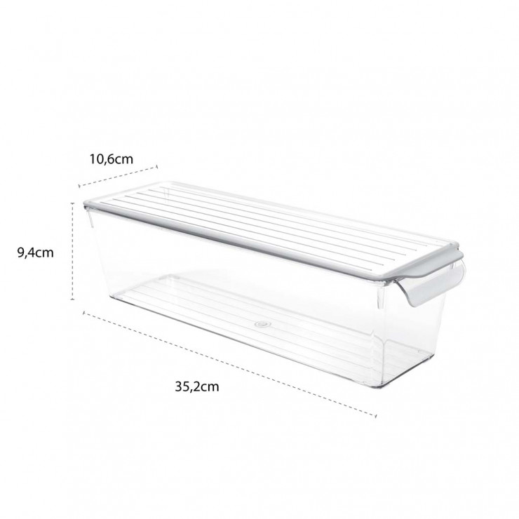 Organizator cu capac, pentru frigider DecoBella, Extra rezistent, 2 Litri — fotografia 3