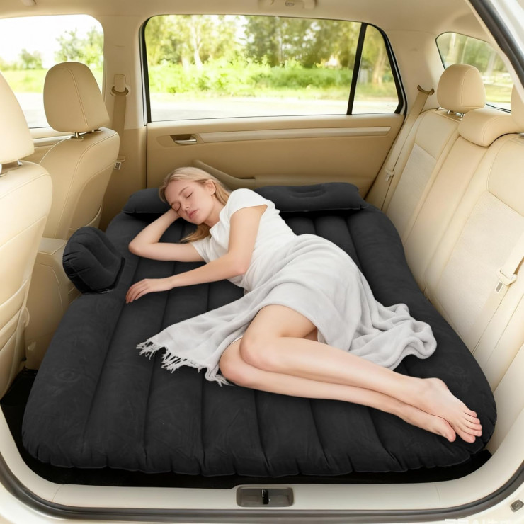 Saltea gonflabilă pentru automobil cu pompă de aer 85 x 135 cm