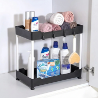 Raft din plastic Voce, cu 2 nivele, 22 x 39.5 x 37.6 cm