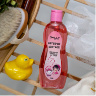 Sampon-gel de dus SALLY, pentru copii, Pink, 200 ml