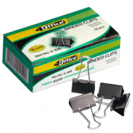 Clipse pentru hartie, 4OFFICE, metalice, 15 mm, 12 buc, 4-326