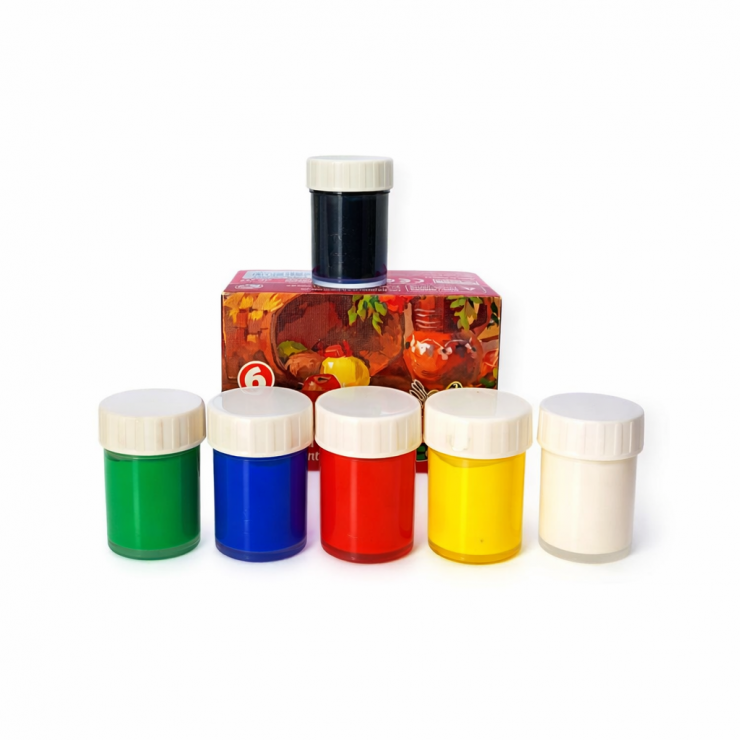 Vopsele NOVA COLOR, guasa, 6 culori, 25 ml, NC-113 — fotografia 3