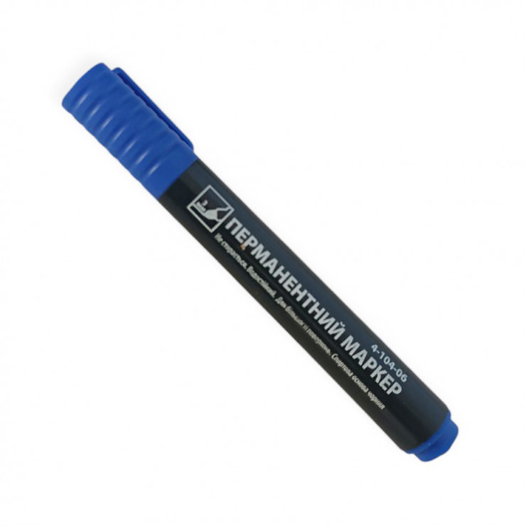 Marker permanent 4Office, 3 mm, albastru, 4-104
