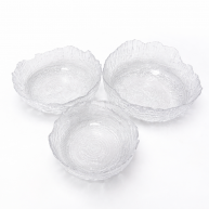 Set boluri din sticla, 13 × 4,5, 17 × 5, 19,5 × 7 cm