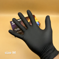 Manusi nitril Aldena, negru, M, 100 buc