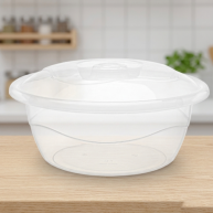 Bol transparent Zambak Plastik, cu capac, 4,5 L