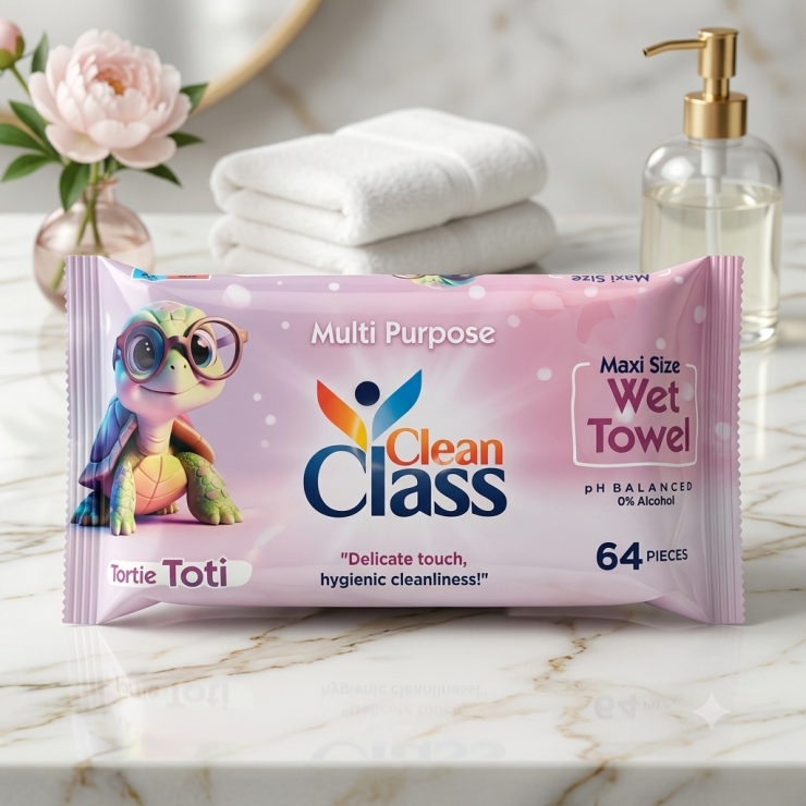 Servetele umede Clean Class, Kids, 64 buc