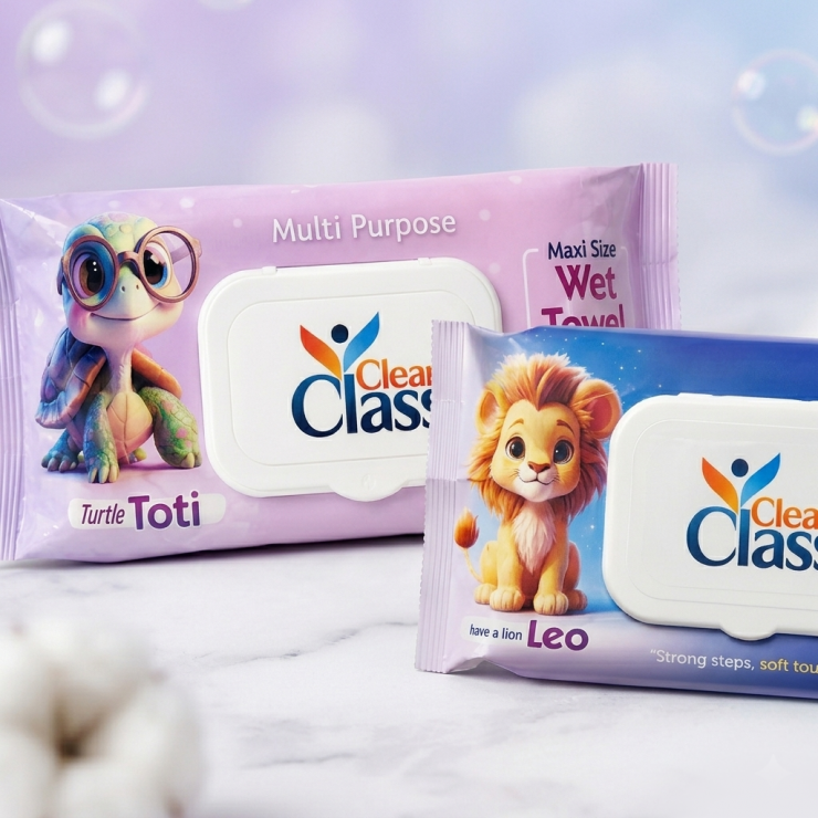 Servetele umede Clean Class, Kids, 90 buc