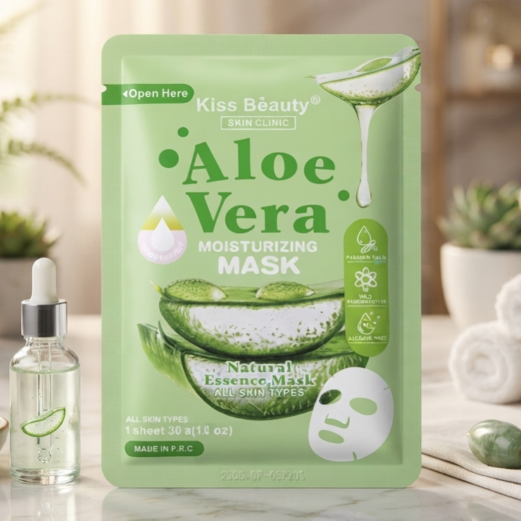 Masca pentru fata Kiss Beauty, Aloe Vera, 1380-07A