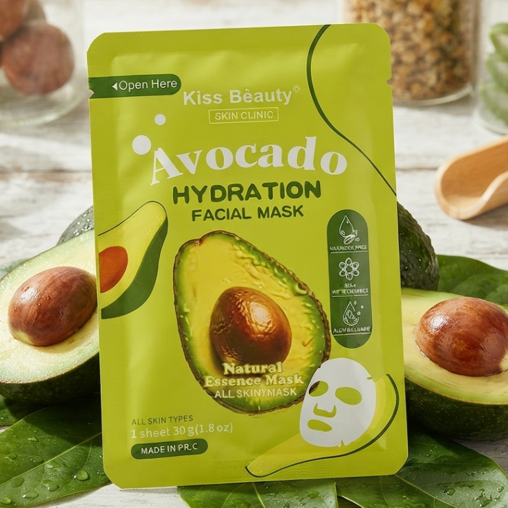 Masca pentru fata Kiss Beauty, Avocado, 1380-07E