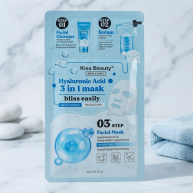 Masca pentru fata Kiss Beauty, 3 in 1, acid hialuronic, 1333-07HA