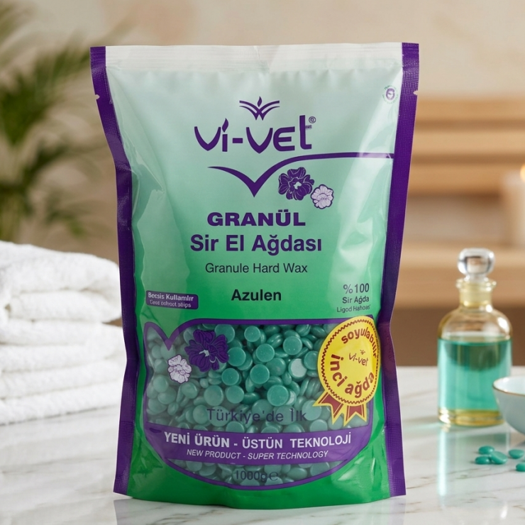 Ceara granulata pentru epilare Vi-Vet, Azulen, 1000 g