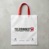 Geanta Telemarket, ECO 3D, Smella, alba