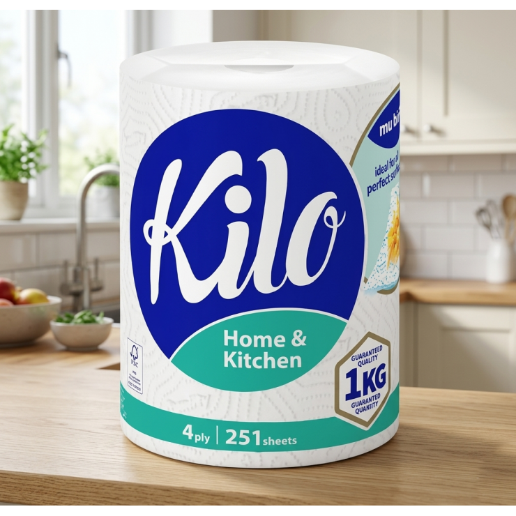 Prosop de hirtie KILO, Home Kitchen, 4 straturi, 251 foi, 1 kg