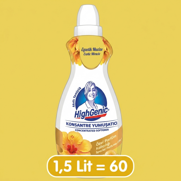 Balsam pentru rufe HighGenic, Exotic Miracle, 1,5Lit = 60clatiri — fotografia 2