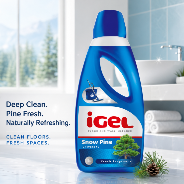 Solutie de curatat podele si pereti iGEL, Snow Pine, 1 L