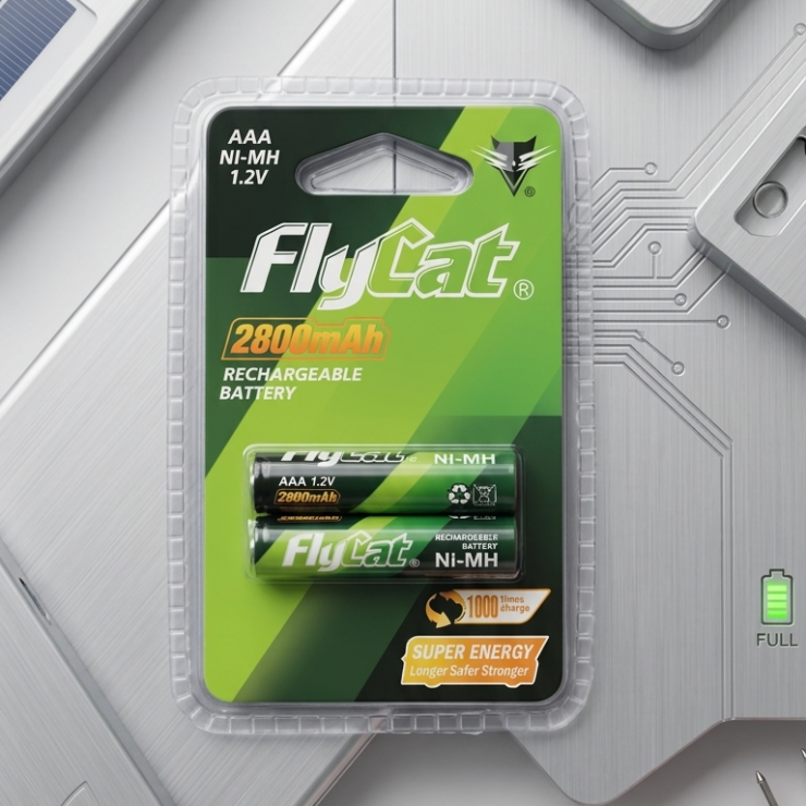 Baterii reincărcabile FLYCAT, AAA, 1.2V, 2800, 2 buc