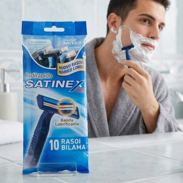 Aparat de ras Satinex Uomo, 10 buc