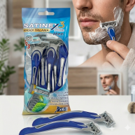 Aparat de ras Satinex pentru bărbați, set 6 buc
