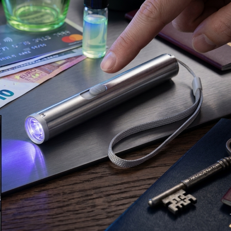 Lanternă UV 3 în 1 cu indicator laser