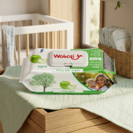 Servetele umede WOKALI Apple, 120 buc