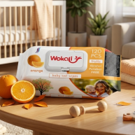 Servetele umede WOKALI Orange, 120 buc