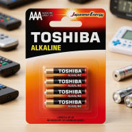 Baterii Toshiba, AAA, Alkaline, LR03, 1.5V, 4 buc