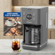 Cafetiera electrica Hyundai, Elite Gray, 1000 W, 1.5 L, HYSD-CM54G