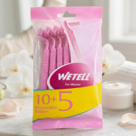 Aparat de ras pentru femei Wetell, 2 lame, 10 + 5 buc