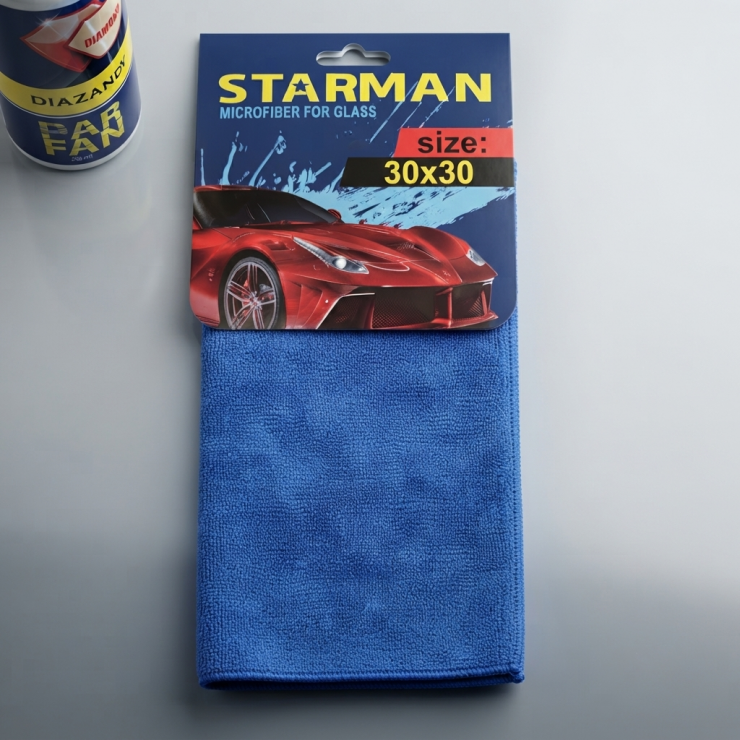 Laveta STAR MAN, microfibra terry universala, 30 х 30cm, Blue