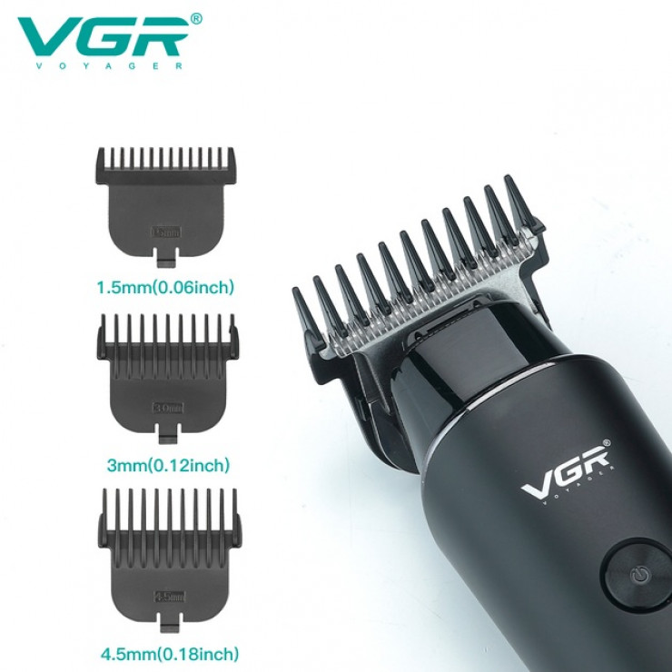 Aparat de tuns reîncărcabil VGR V-937, 3 duze, afișaj LED — fotografia 4