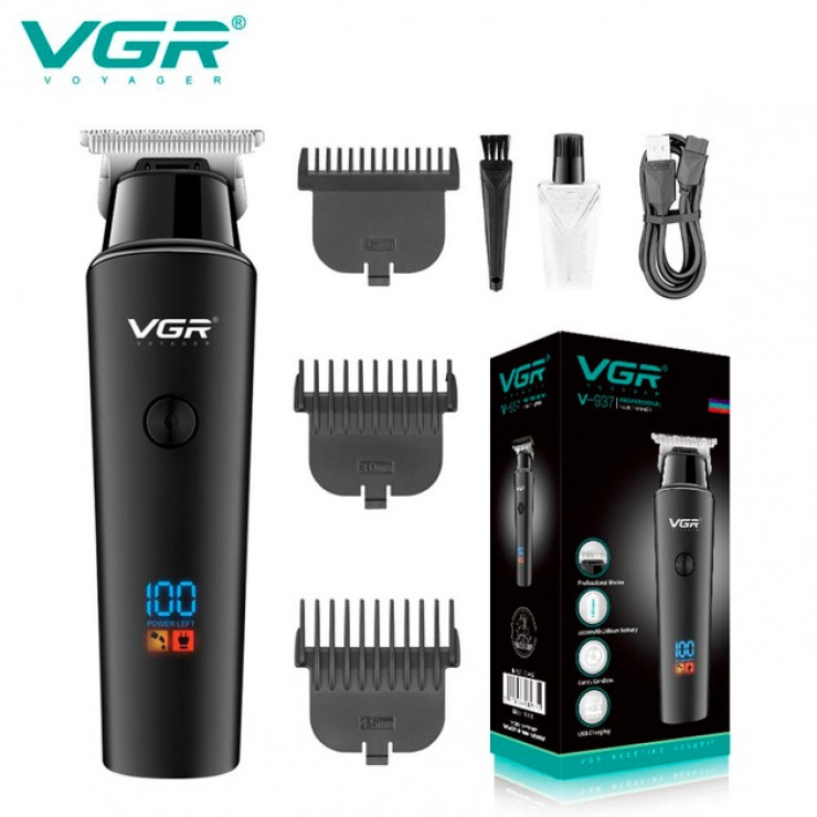 Aparat de tuns reîncărcabil VGR V-937, 3 duze, afișaj LED — fotografia 5